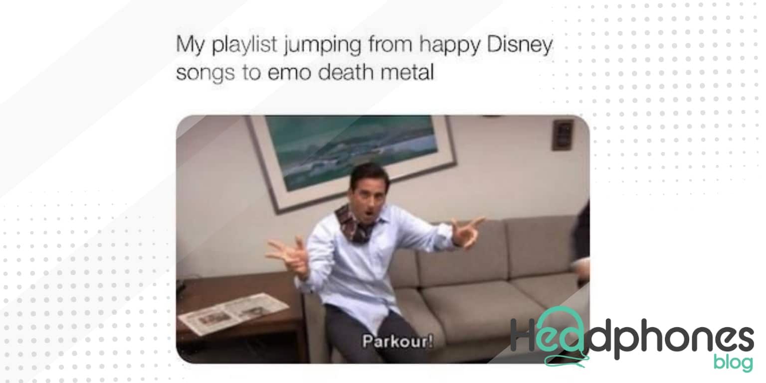 Listening to music meme, when you have a diverse musical taste